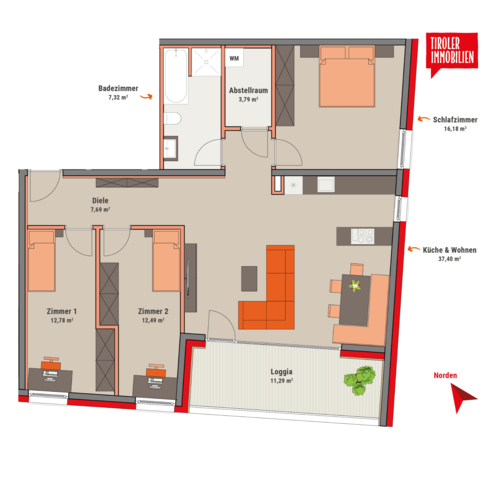 Grundriss Top W2.6 – Zell am Ziller Grundriss Top W2.6 – Zell am Ziller