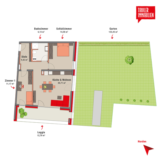 Grundriss Top W0.3 – Zell am Ziller Grundriss Top W0.3 – Zell am Ziller