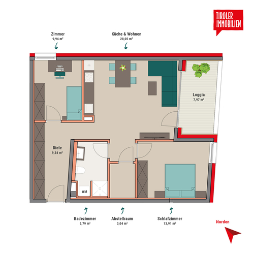 Grundriss Top W1.4 – Zell am Ziller Grundriss Top W1.4 – Zell am Ziller