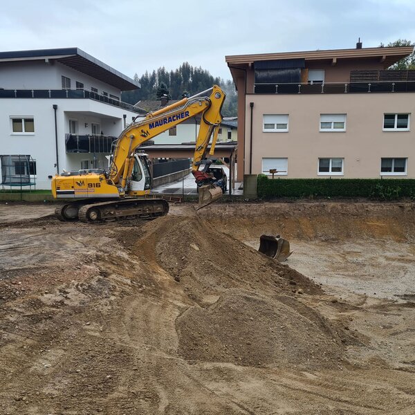 Aushubarbeiten – Doktor Prem Straße – Tiroler Immobilien