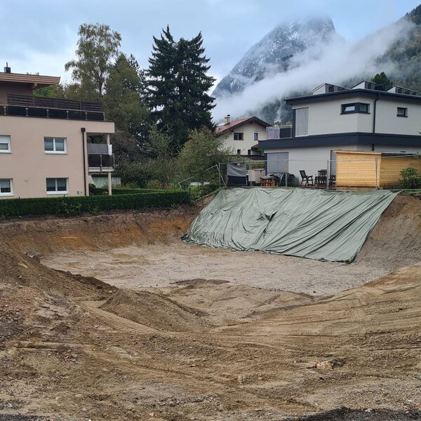 Aushubarbeiten – Doktor Prem Straße – Tiroler Immobilien